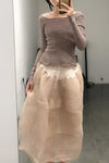 Marc Le Bihan Silk Skirt Six-layer Tulle 25930 Series French Hand-dyed MLB-25930-SKIN Skin Color